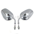 Chrome Rearview Side Mirrors for Harley Davidson FLSTC FXDB DYNA FXDF FLSTF (8mm)