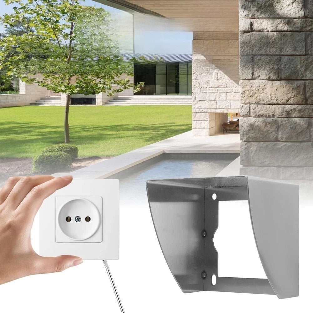Stainless Steel Socket Cover 90x92x77mm for Outdoor Use
