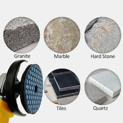 3pcs 4-Inch Polishing Pads for Granite Marble Quartzite (Dry Use)
