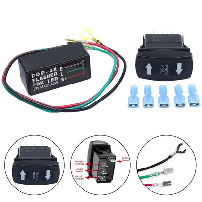 Turn Signal Blinker Kit for ATV UTV Motorcycles