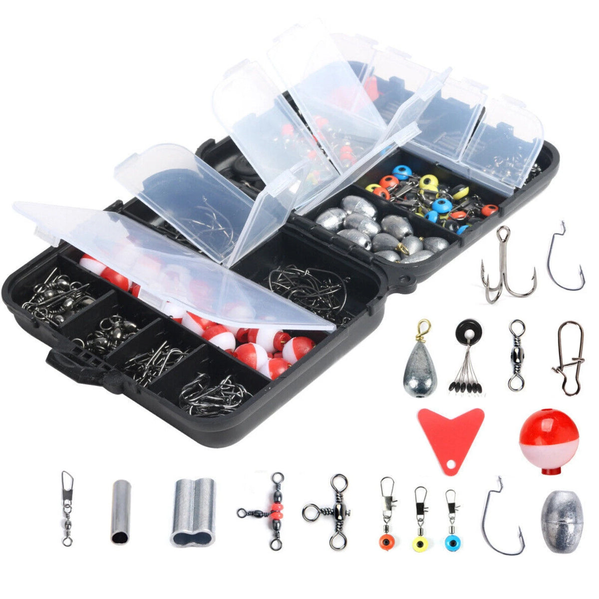 263pcs Fishing Lures Assorted Tackle Box for
