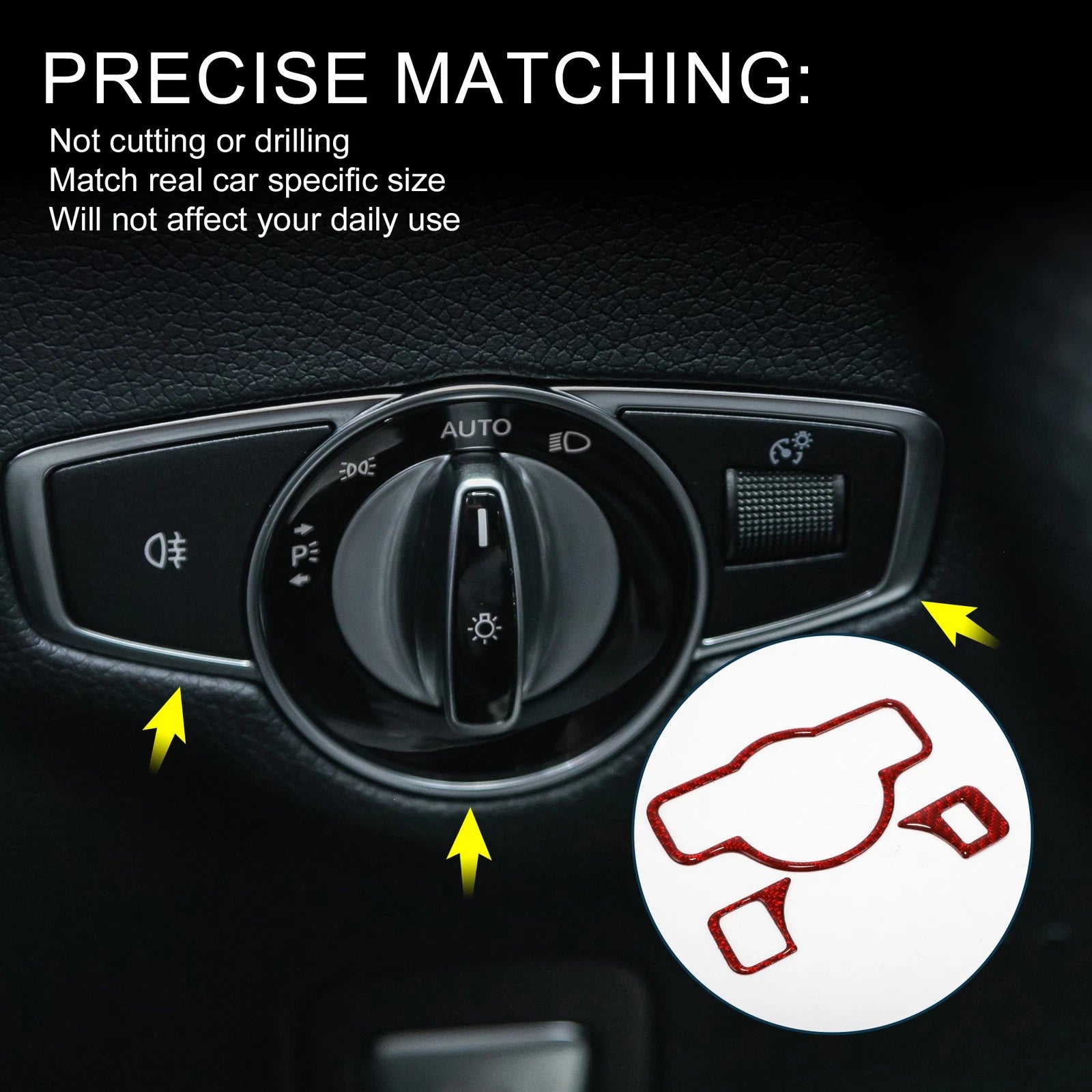 Headlight Switch Covers Replacement for Mercedes-Benz A B C E G Class (2010–2020)
