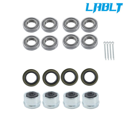 Set of 4 Trailer Hub Bearing Kits L44649/L44610 for 2000 lbs Axle