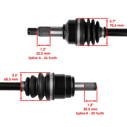Front Left Right CV Axles Replacement for Honda Rancher 420 TRX420 (2014–2016)