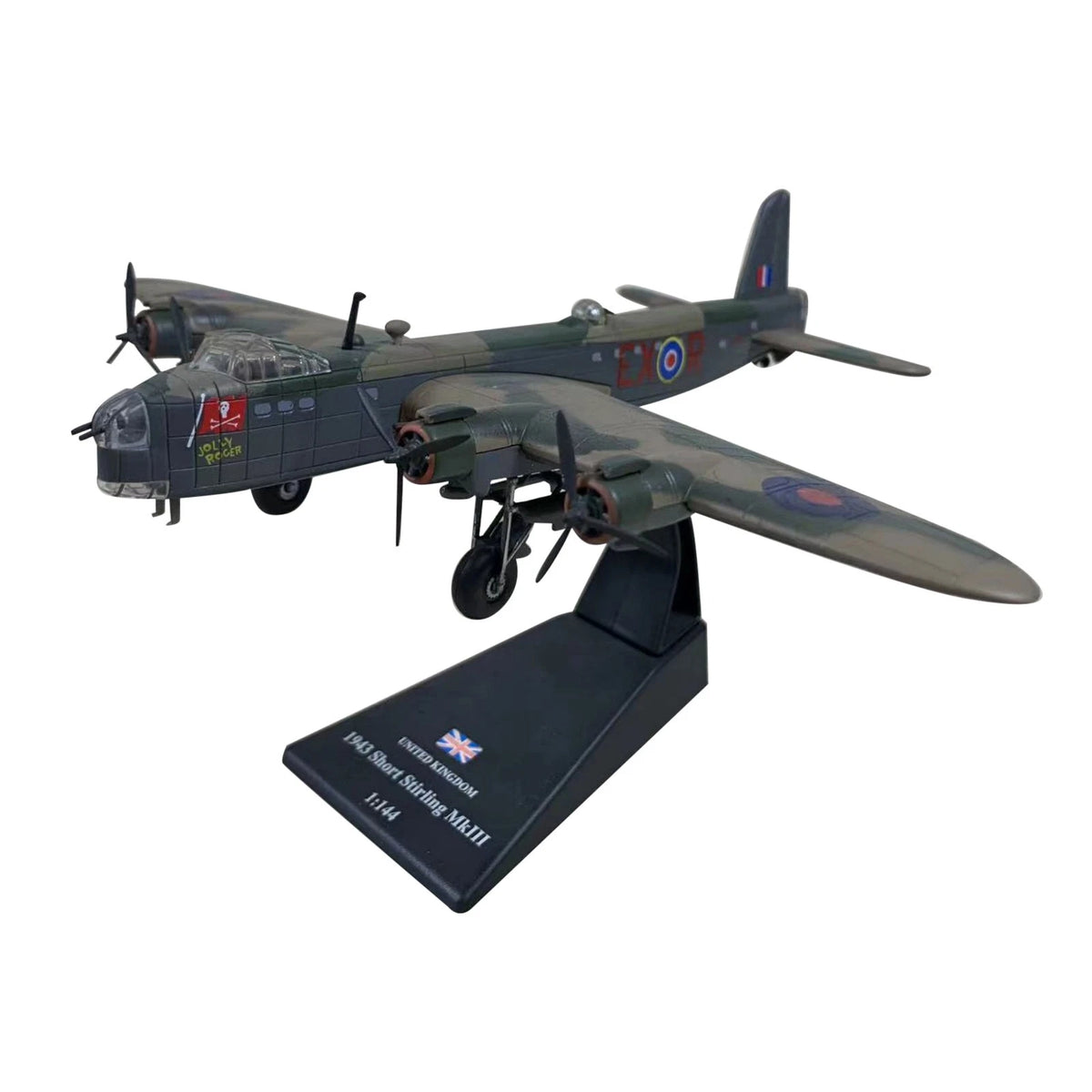 1/144 Diecast Alloy WWII Short Sterling MK.III Bomber Model Display