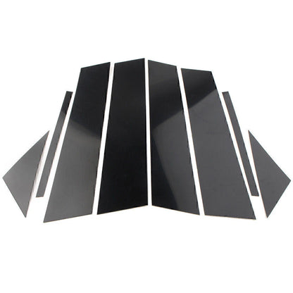 Set of 8 Gloss Black Pillar Posts for Mazda 3 Sedan (2019–2021)