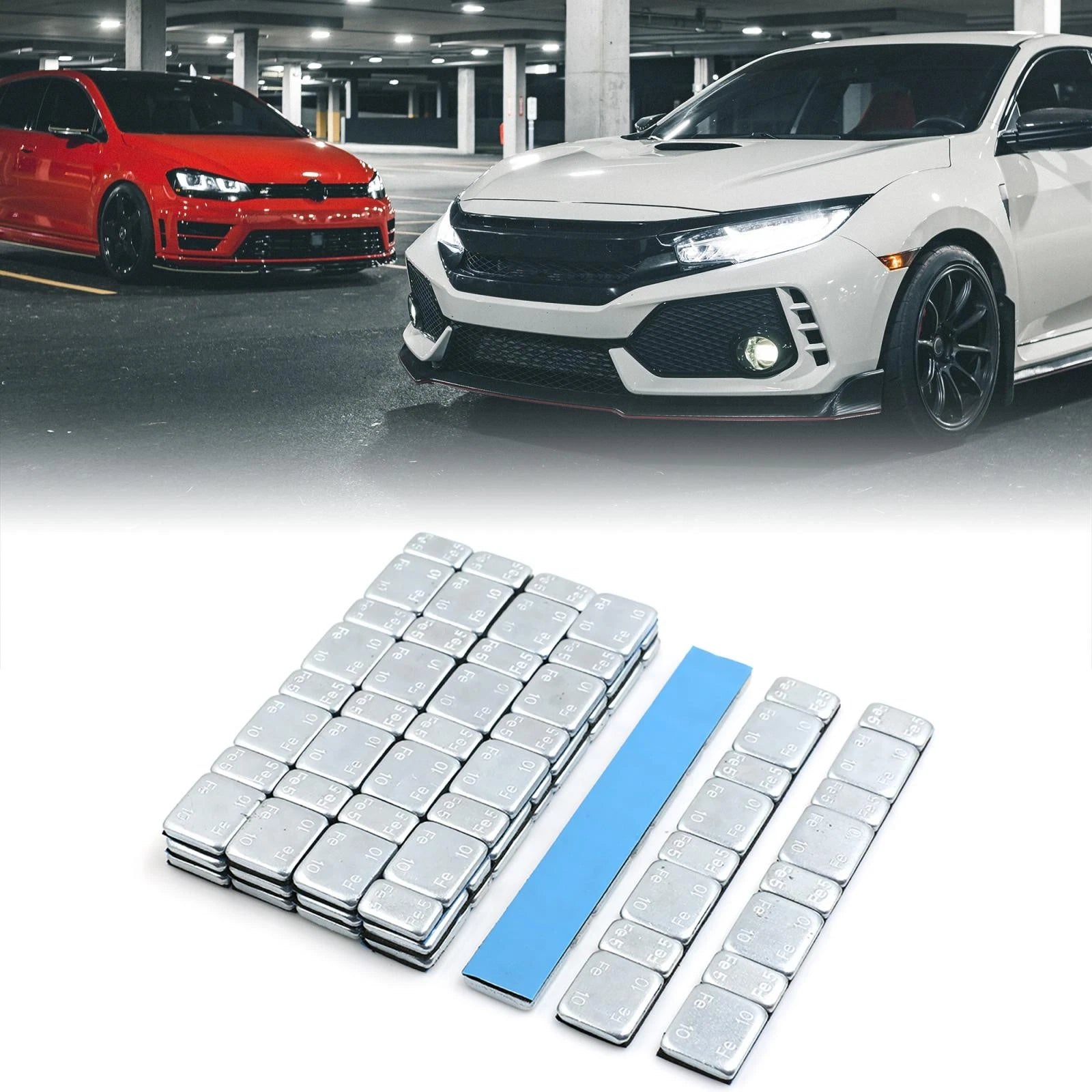 Wheel Balance Weights Strips Self Adhesive for Motorcycle 15pcs (124–18mm)