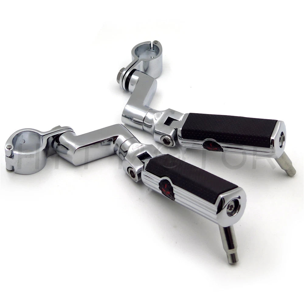 Skull Foot Pegs Chrome for Harley-Davidson Softail (2000–2023)
