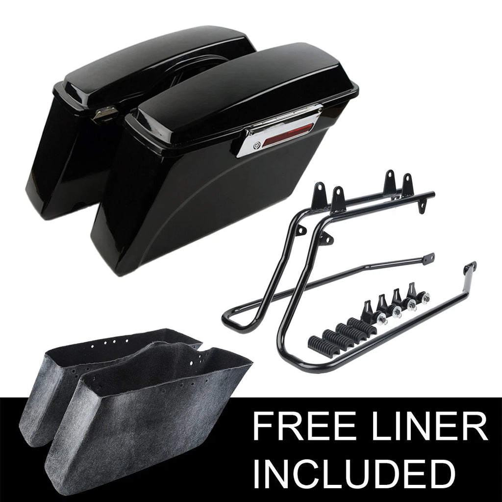 Hard Saddlebags & Conversion Bracket for Harley Softail (1986–2017)
