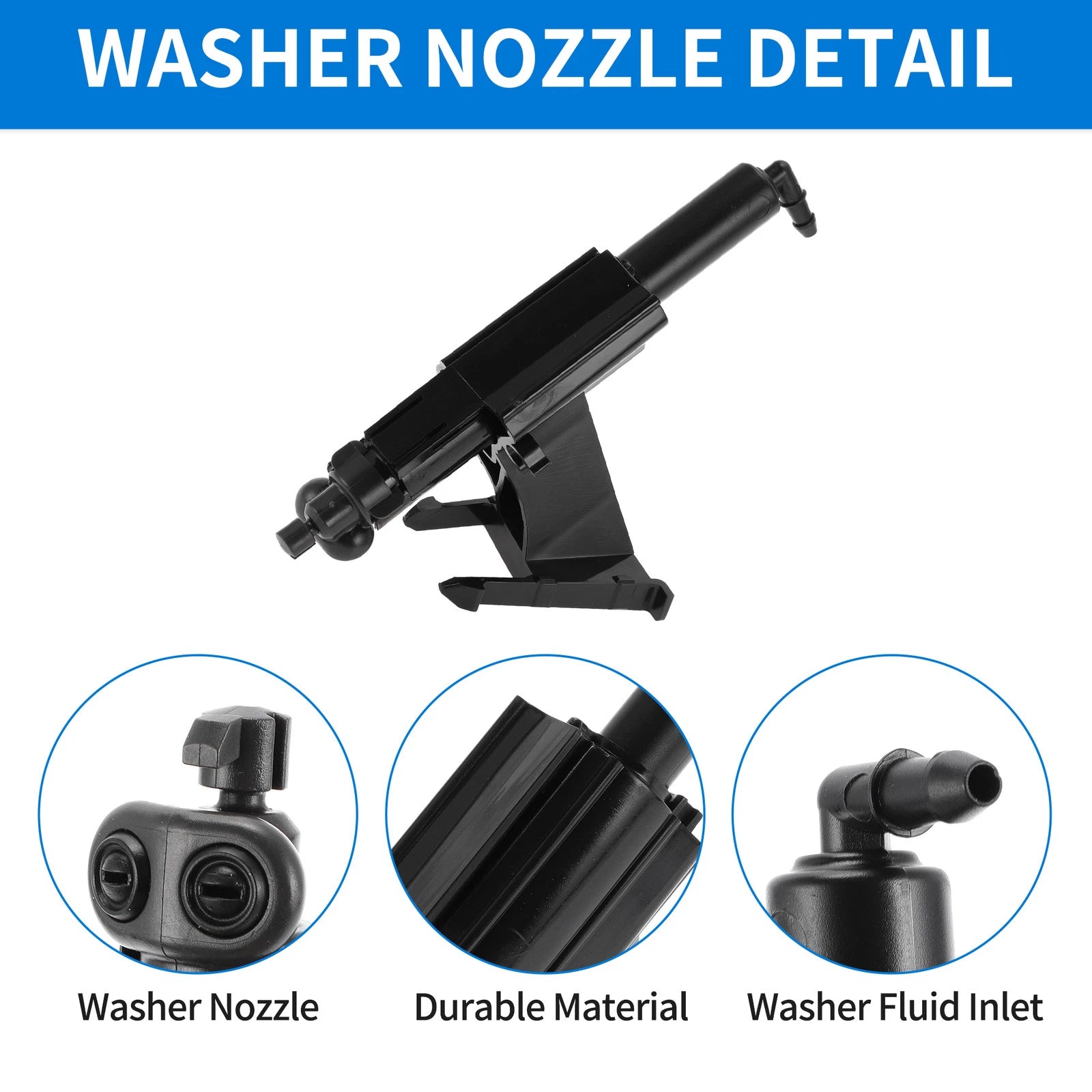 Front Passenger Side Headlight Washer Nozzle for Ford Focus (2012–2018) No.BM5113L014A C