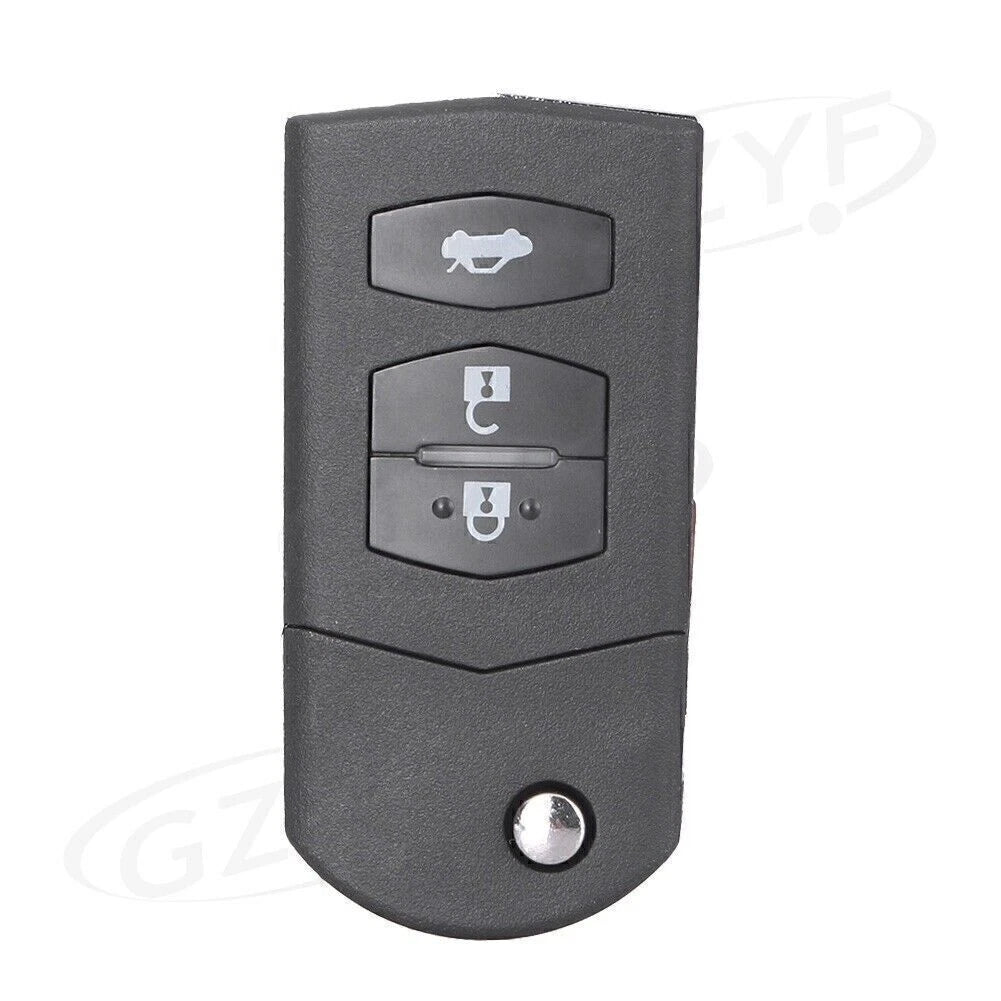 Remote Flip Key Shell Case 3 Buttons for Mazda 3 5 6 (2004–2013)