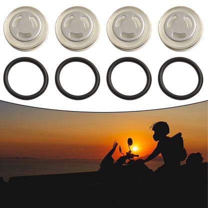Easily Replaceable Set of Eight Motorcycle Brakes' Sight Glasses at 18mm