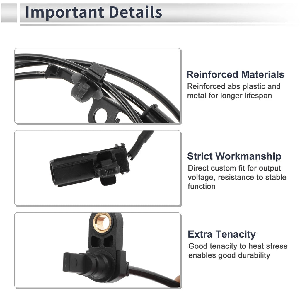 Front Right ABS Wheel Speed Sensor Replacement for Toyota Prius C 2012-2019
