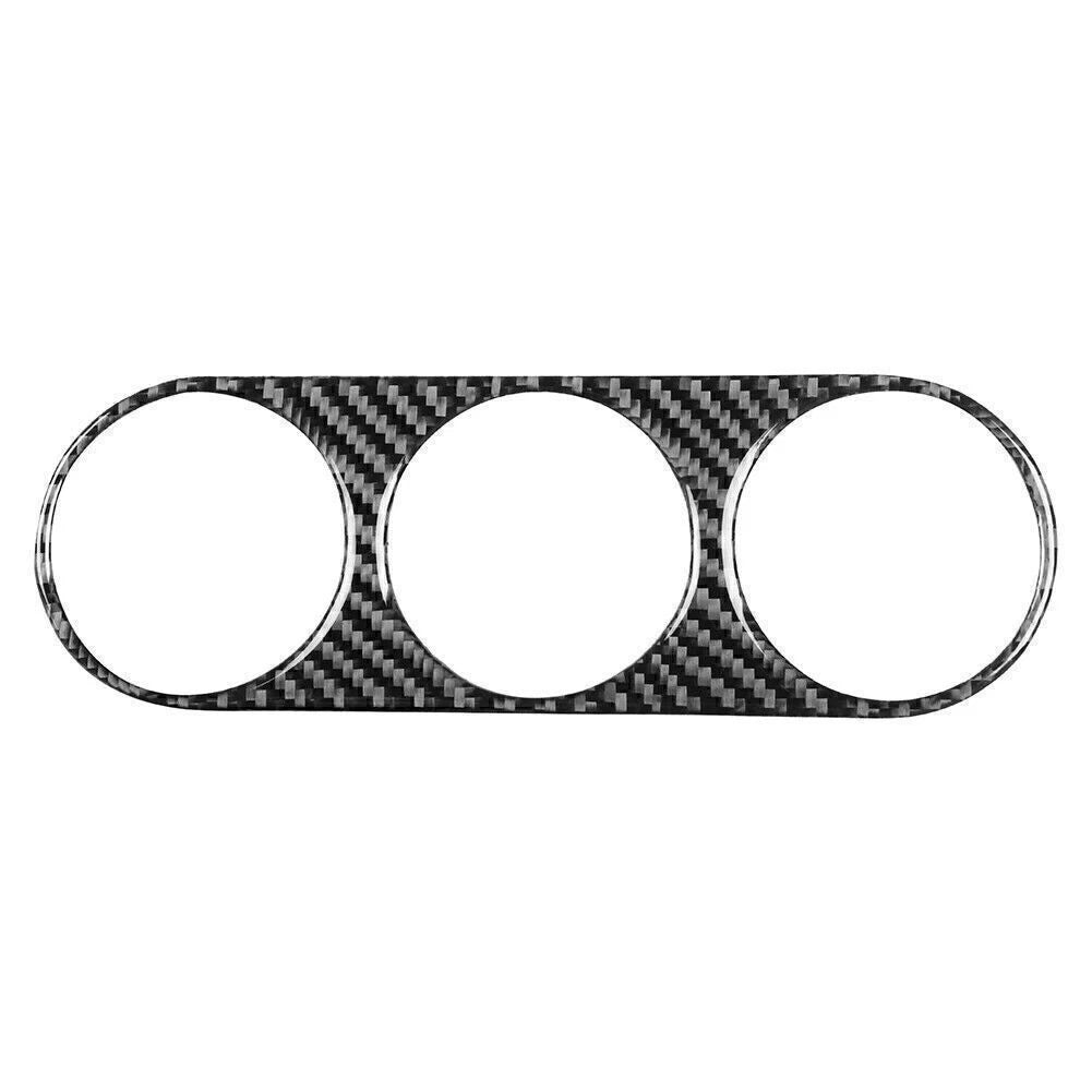 Black Carbon Fiber Air Conditioning Switch Panel Trim for Dodge Challenger (2008–2014)