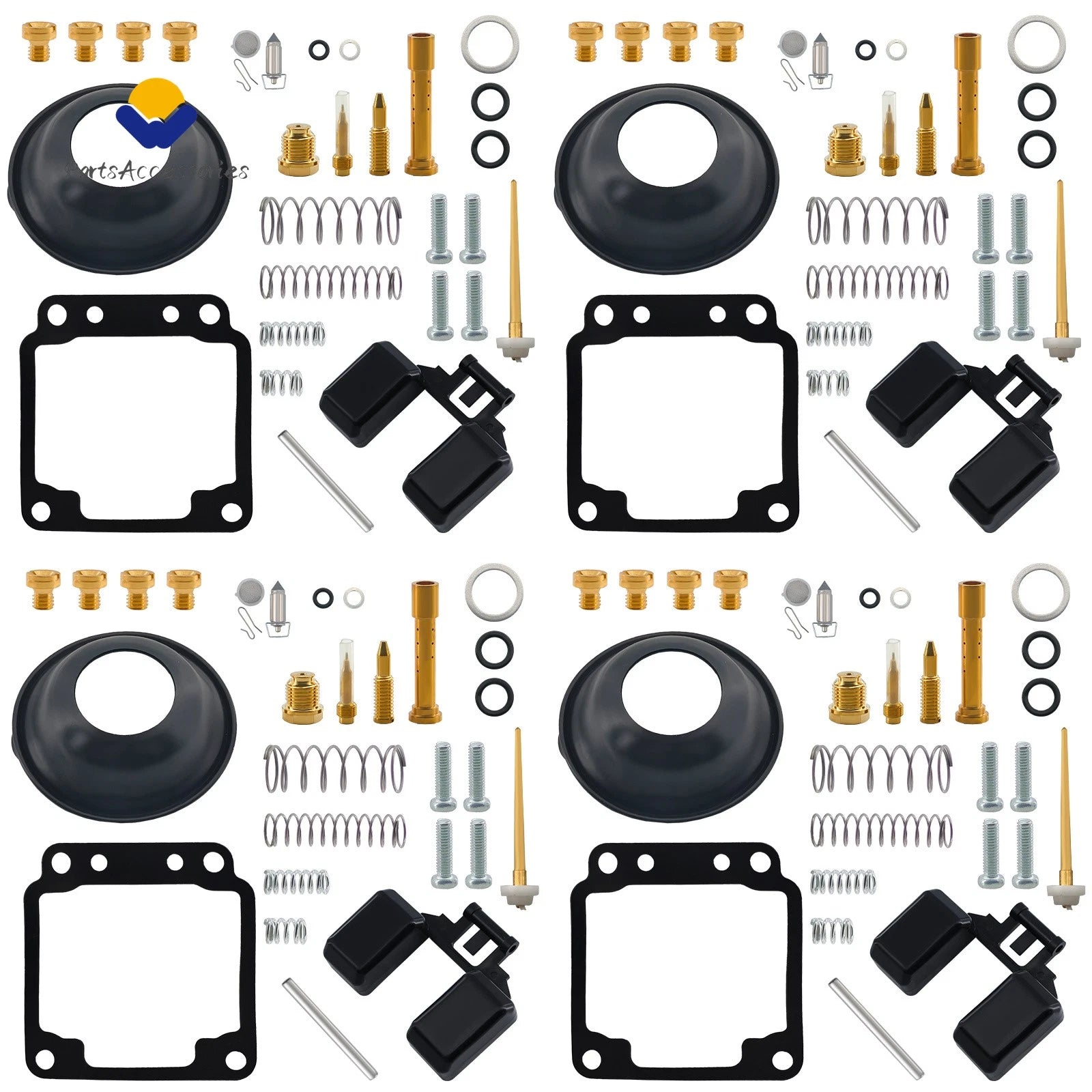 4Pcs Carburetor Rebuild Kit for Yamaha Maxim 650 XJ650 (1980–1983)