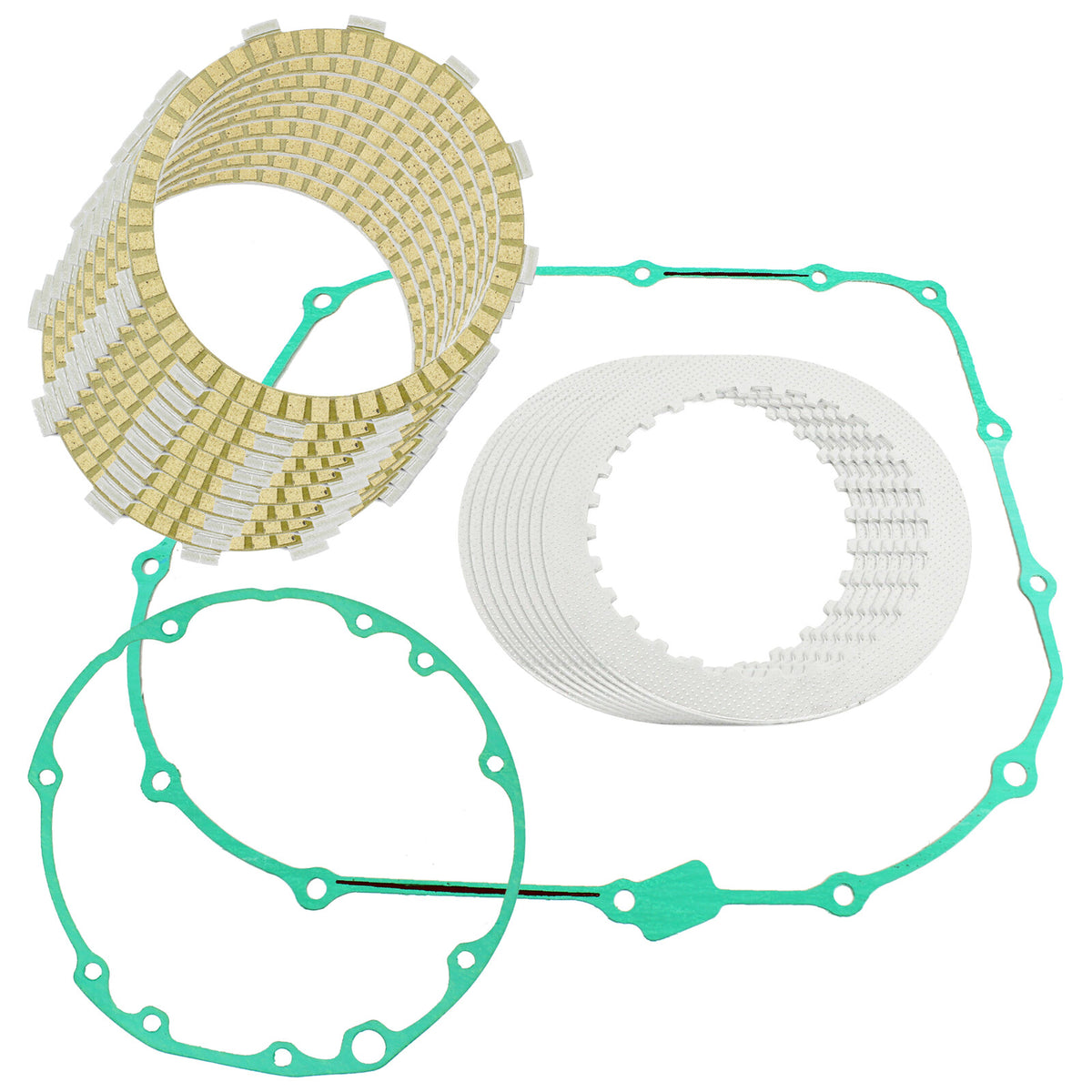 Clutch Friction Plates W/Gasket Kit for Honda VT1100C3 Shadow Aero 1998–2002