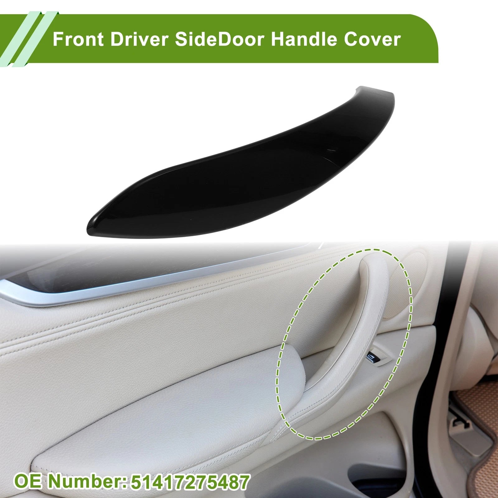 Door Panel Handle Pull Trim Cover for BMW 3 Series F30 (2012–2018)