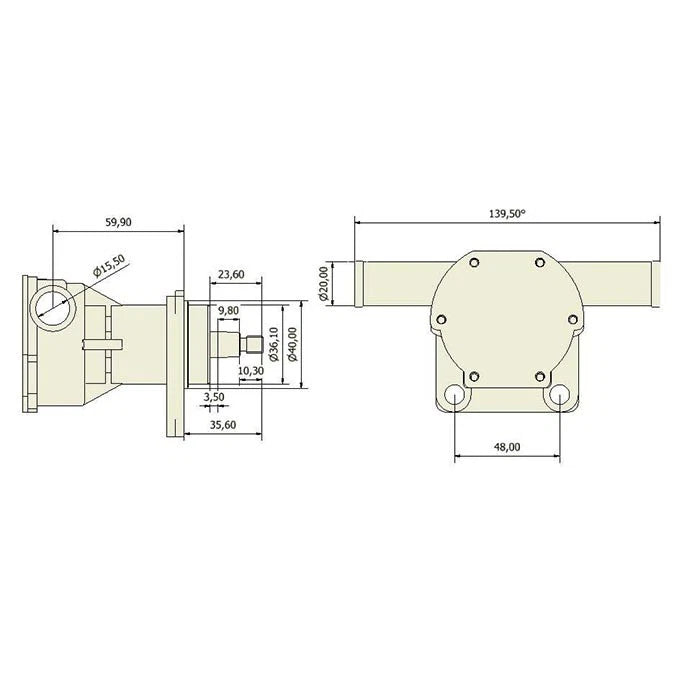 Raw Water Pump for Volvo Penta (3593654, MS2B-R, MS2A-D, MS2A-E, MS2L-D, MS2L-E)