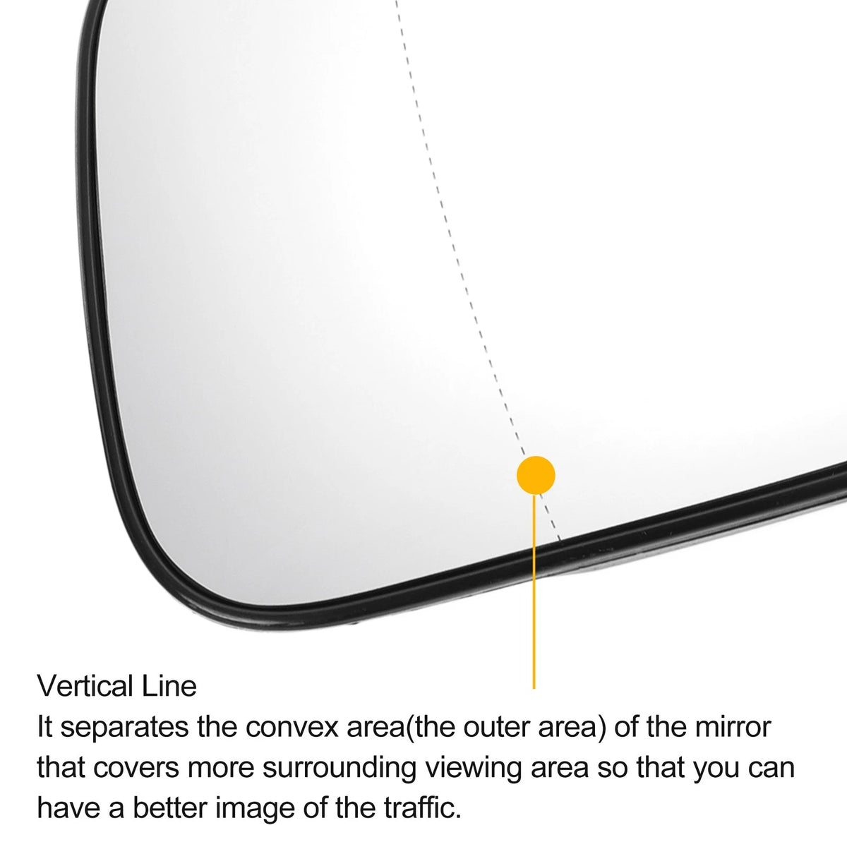 Left Side Heated White Mirror Glass for Opel Mokka X (2016–2020)