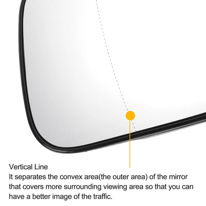 Left Side Heated White Mirror Glass for Opel Mokka X (2016–2020)