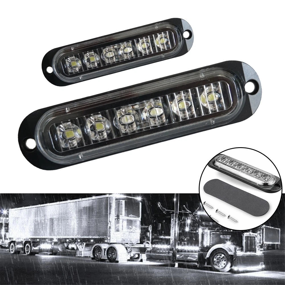 2X LED Side Lights for Universal Vehicles (DC 12V-24V)
