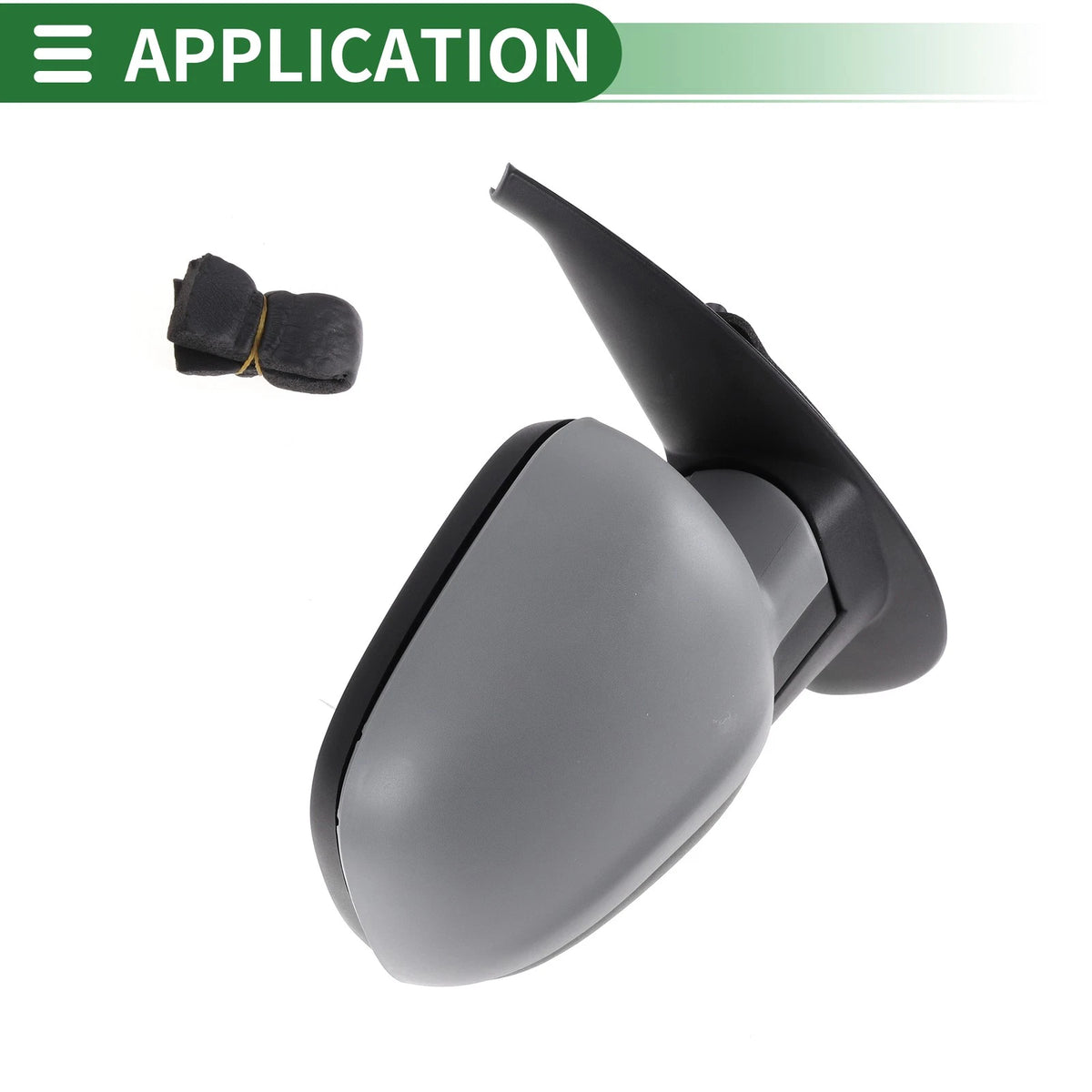 Right Side Door Mirror for Renault Kangoo Mk2 (2008–2021) Heated Glass Black