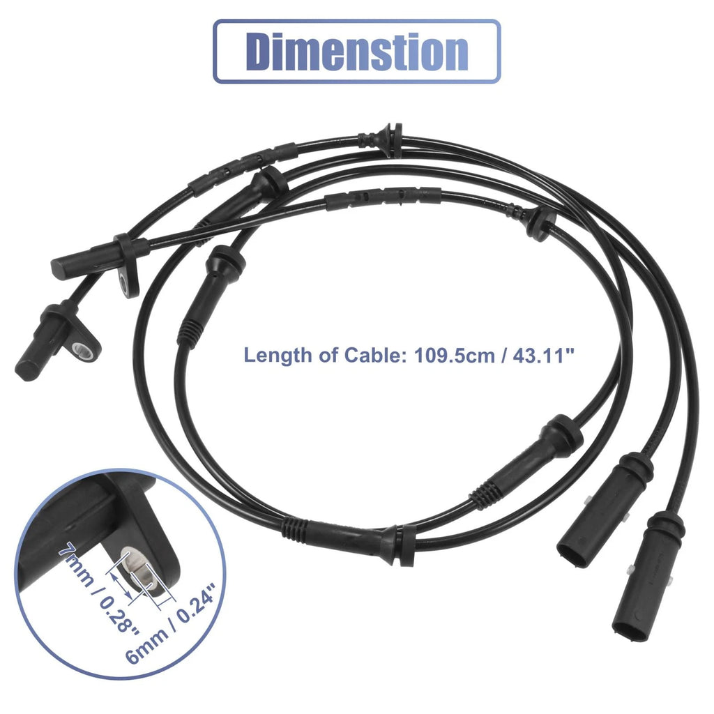 2pcs ABS Wheel Speed Sensor Front Left Right for BMW X3 X4 (2011–2022)