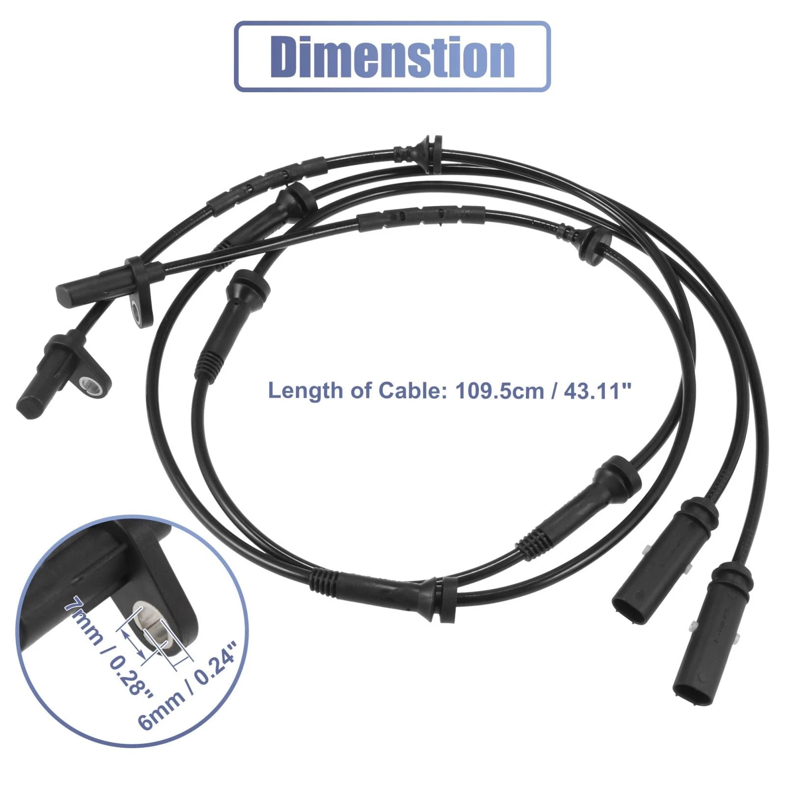 2pcs ABS Wheel Speed Sensor Front Left Right for BMW X3 X4 (2011–2022)