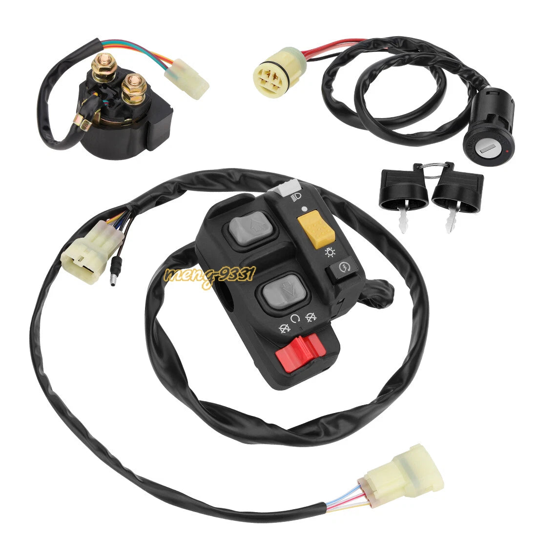 Handlebar Key Switch Starter Relay Kit for Honda Foreman 450 TRX450FE/ES (1998–2004)