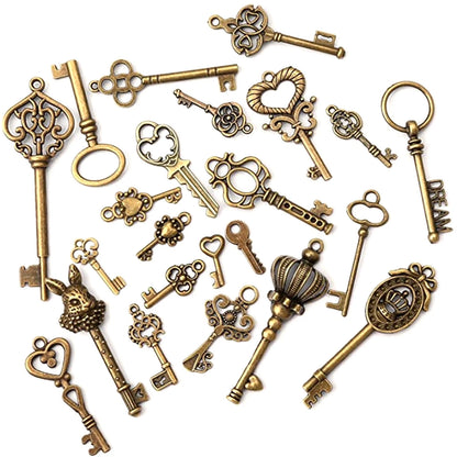 Skeleton Keys Necklace Pendant for DIY Crafts