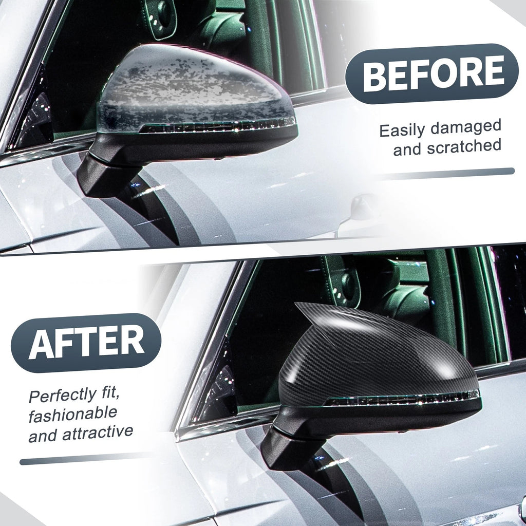 Rearview Mirror Cover Cap Pair Replacement for Audi A4 A5 S4 S5 RS5 (2017–2025)