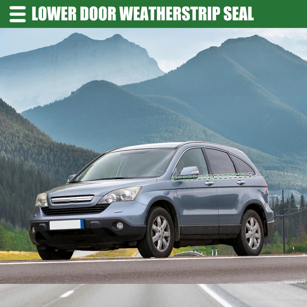 Window Weatherstrip Set Replacement for Honda (2007–2011) Rubber