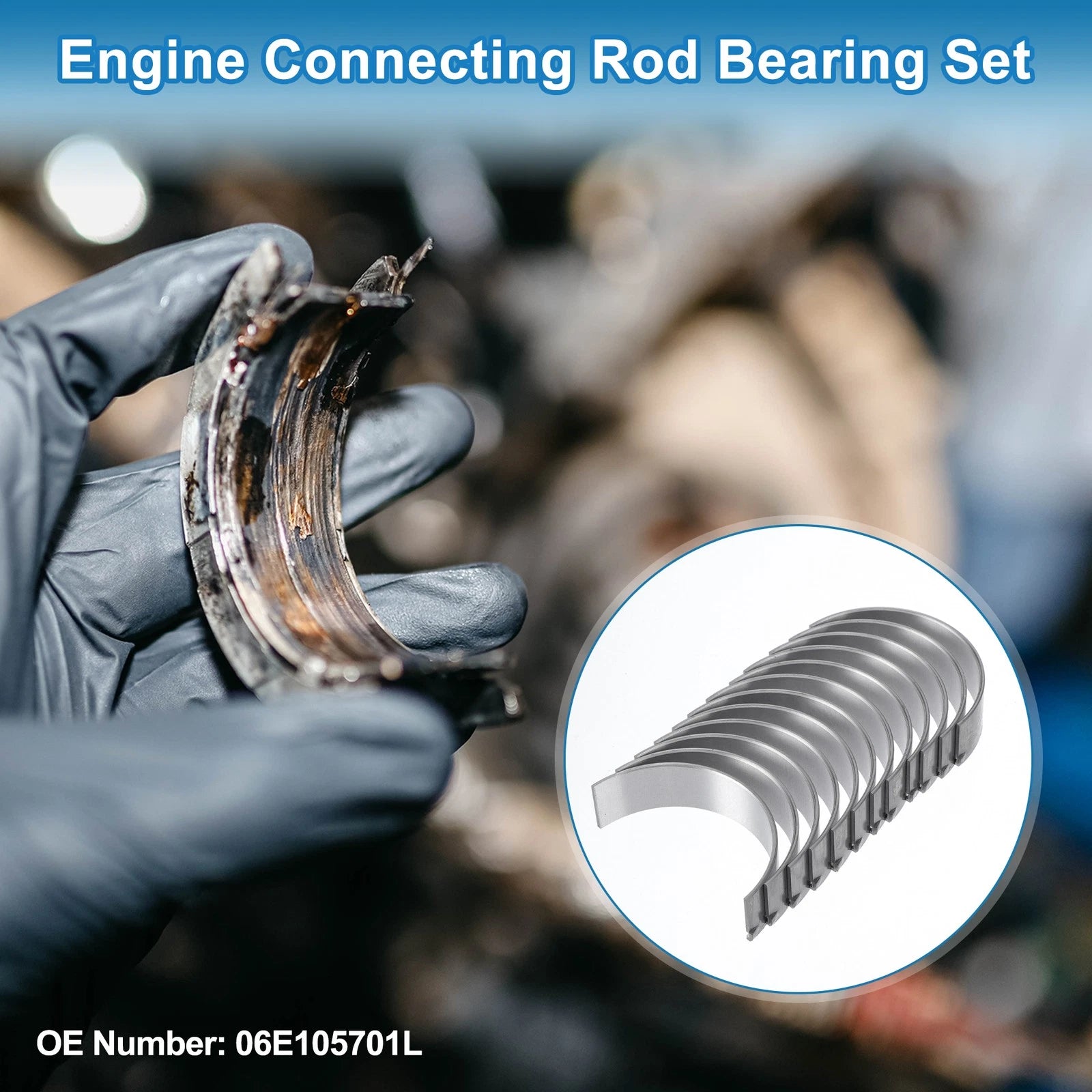Connecting Rod Bearing Set Replacement for Audi A6 (2012–2018) Metal Kit
