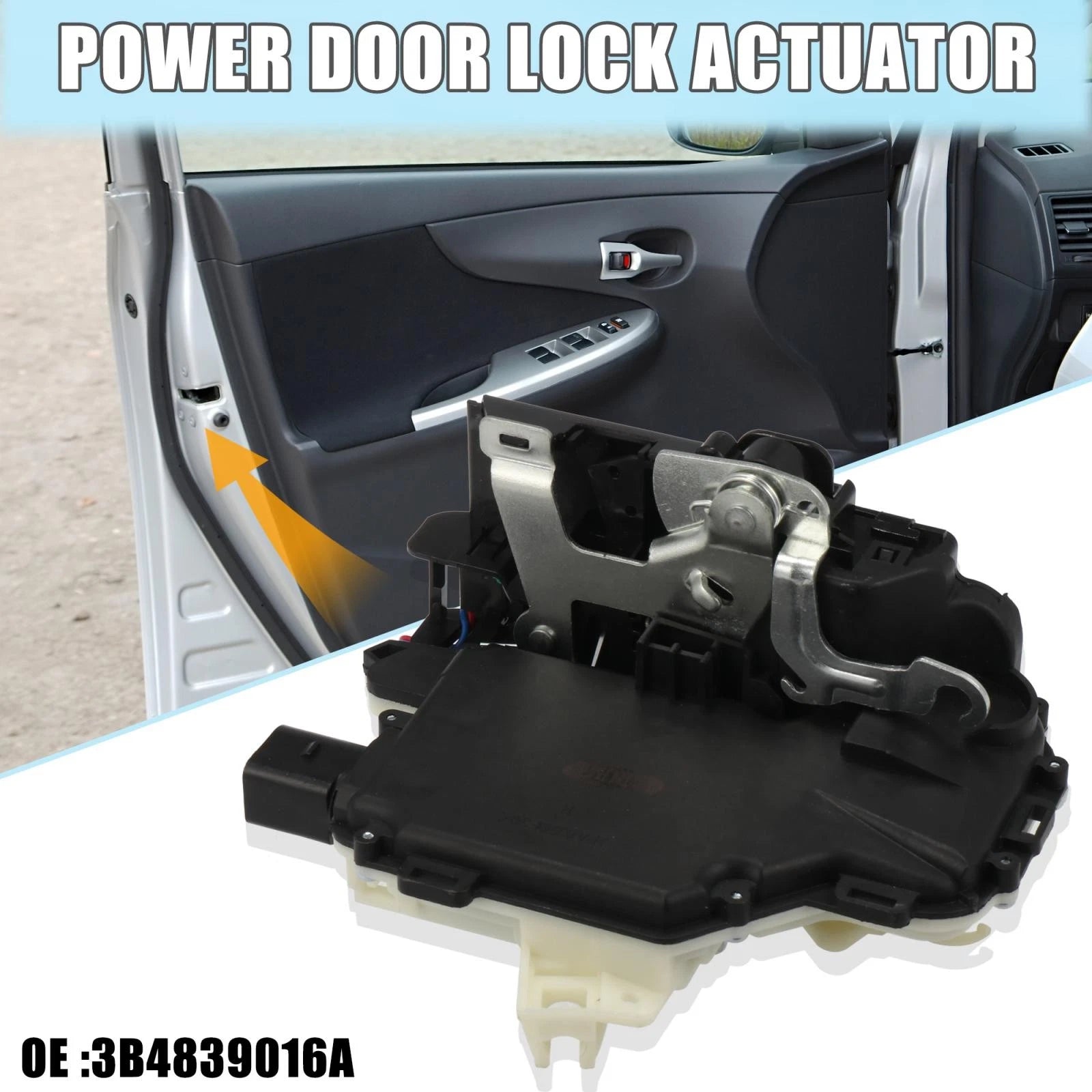 Door Lock Actuator Rear Passenger Side Replacement for VW Golf GTI Passat (1999–2015)