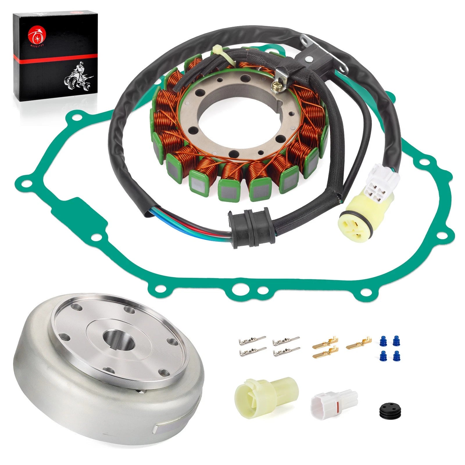 Stator + Flywheel Rotor + Gasket Kit for Yamaha Bruin 350 (2004–2006)