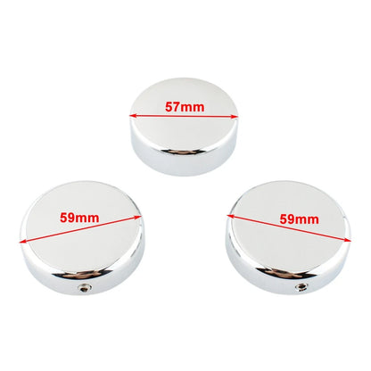 3pcs Chrome Top Fork Tube Stem Nut for Harley V-Rod Night Rod Special (2007–2011)