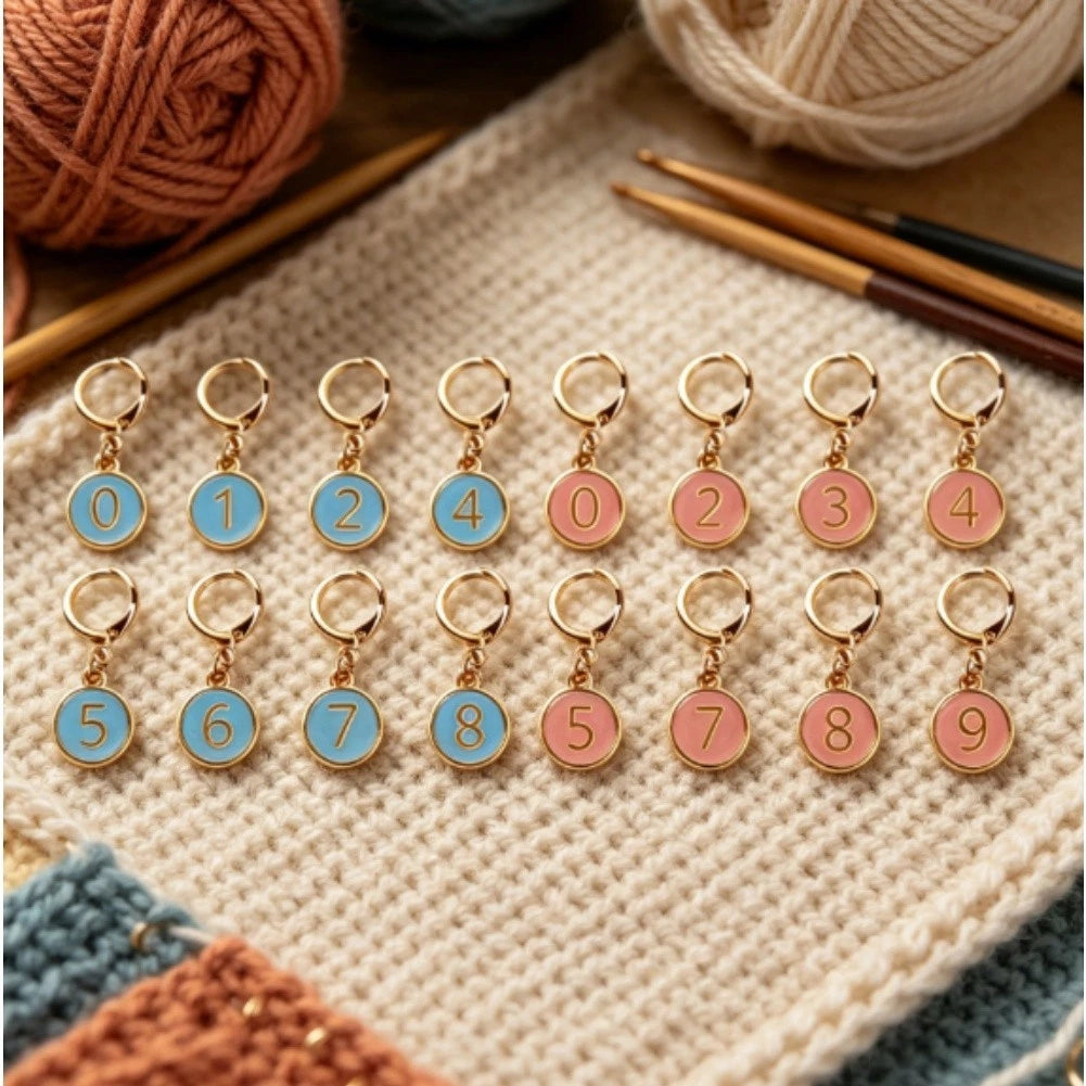 20pcs Metal Stitch Markers Clips for Knitting Crochet Yarn Projects
