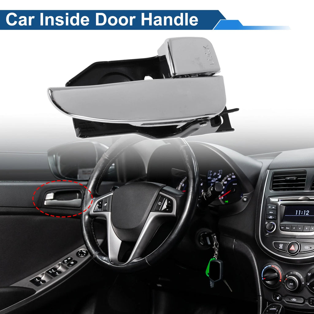 Interior Door Handle Replacement for Hyundai Sonata (2001–2005) Black Chrome