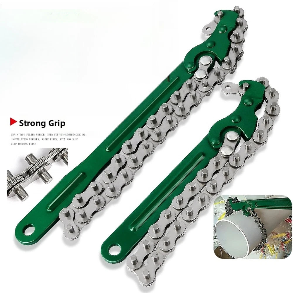 Chain Filter Wrench Tool for Oil Filter Removal 9 Inch or 12 Inch