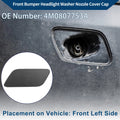 Front Left Washer Nozzle Cover Cap Replacement for Audi Q7 (2016–2021) Gray