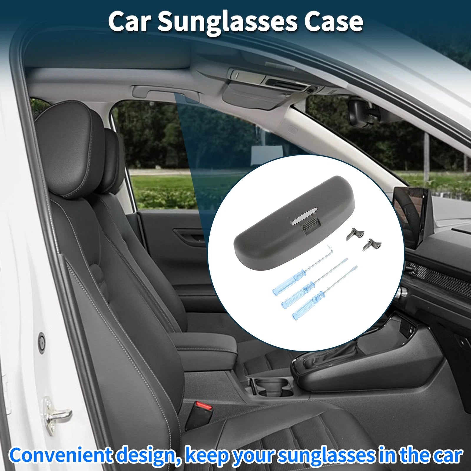 Car Sunglasses Case for Audi Q3 2013–2021 Eyeglasses Holder Storage Box