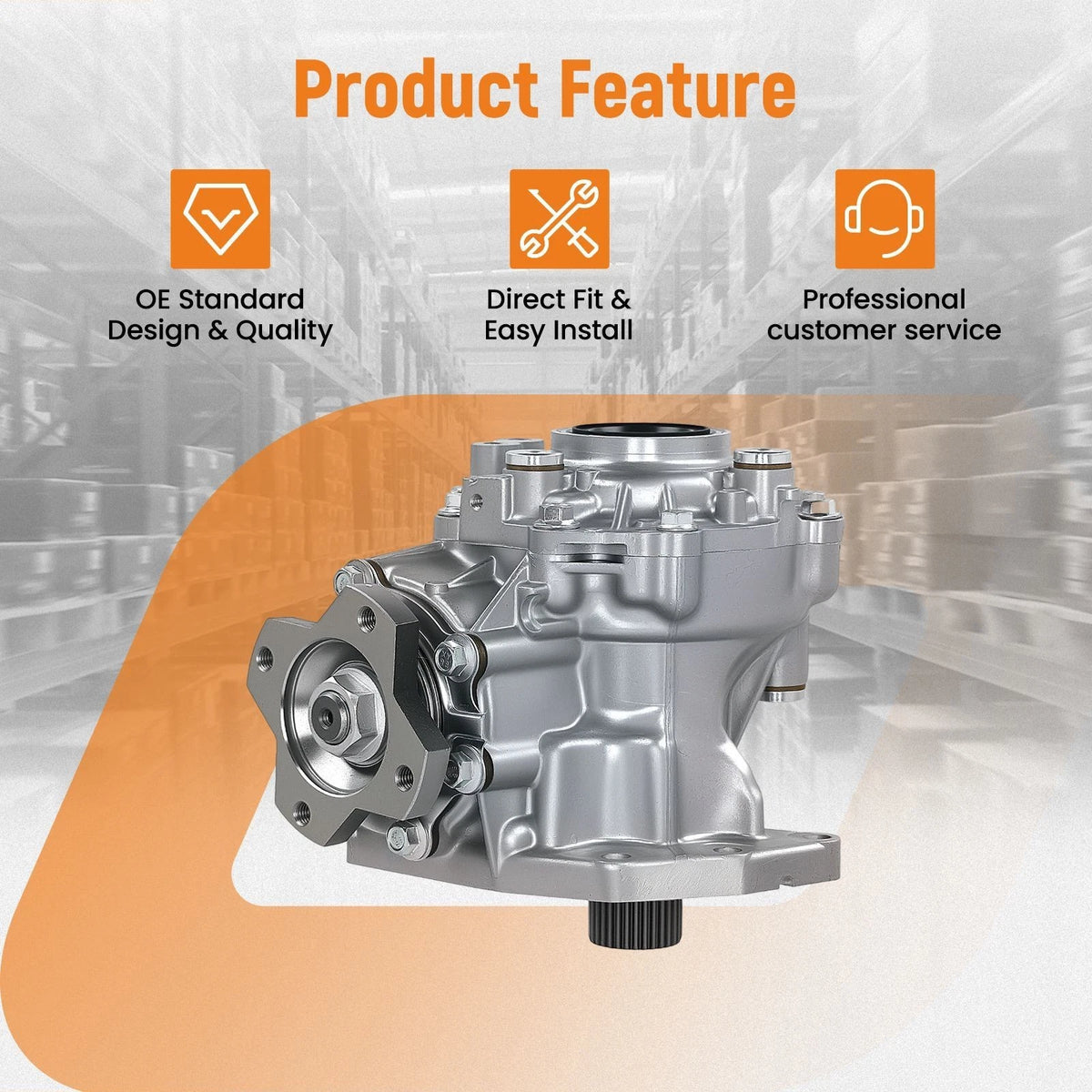 Front Transfer Case for Nissan Rogue (2014–2017) AWD 33100-4BA0B 33100-4BA0C