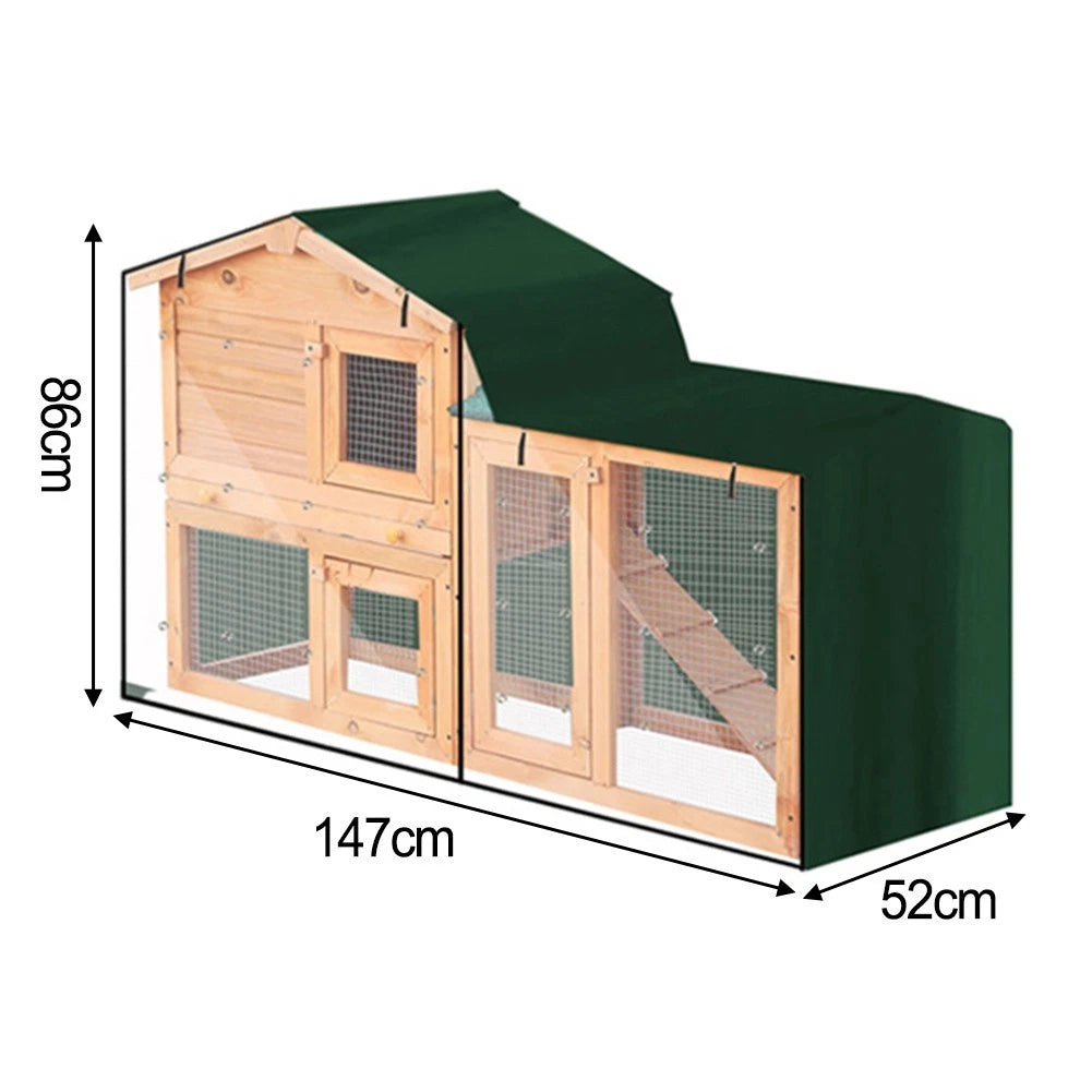 Triangle Rabbit Hutch Cover with Storage Bag for Pet Owners