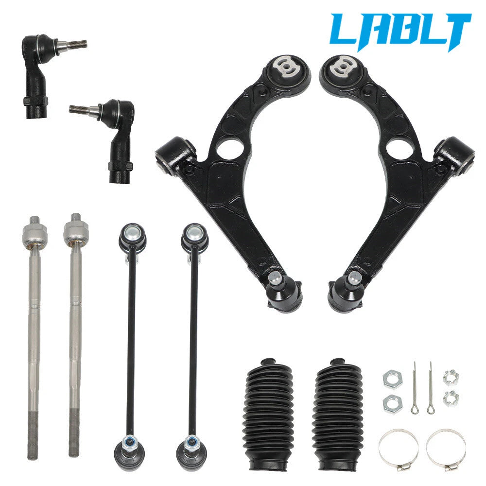 Front Lower Control Arms Sway Bars Tie Rods for Chrysler 200 Dodge (2013–2017)