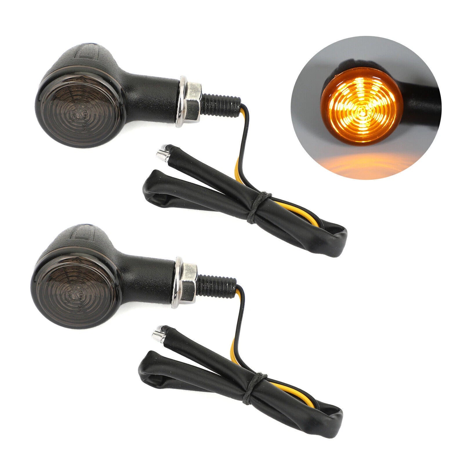 2X Bullet Turn Signal Indicator Lights for Universal Motorcycles (T9)