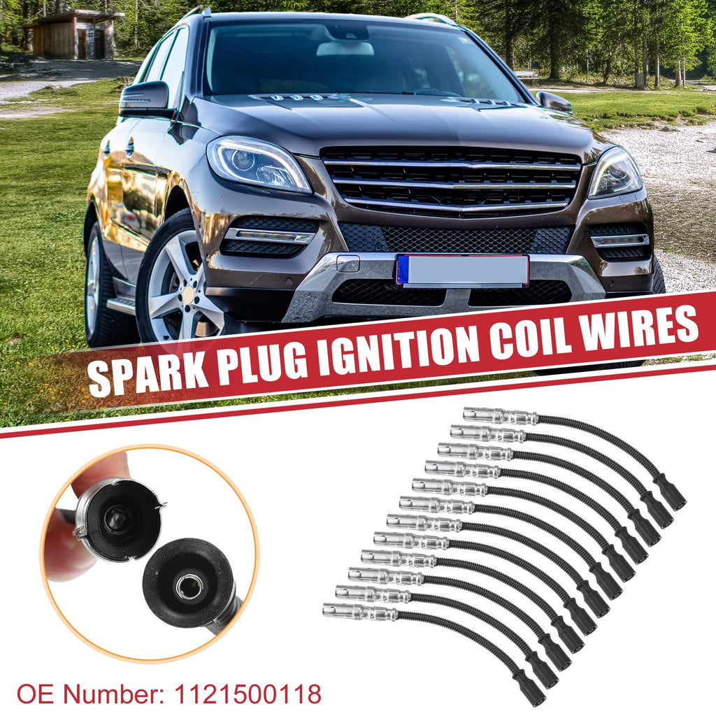 Spark Plug Wire and Ignition Coil Cable 12 Piece for Mercedes W163 (1999–2004)