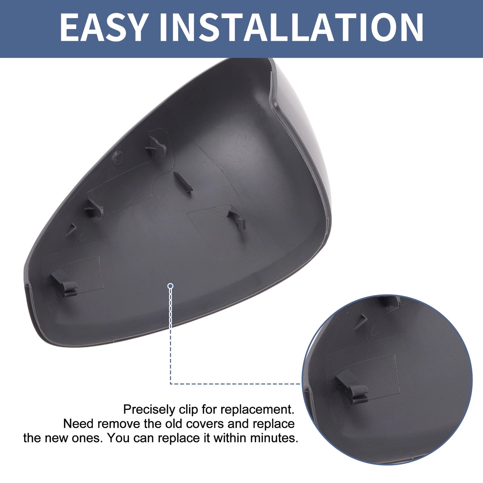 Mirror Cover Cap for Citroen C3 II (2010–2016) - Gray
