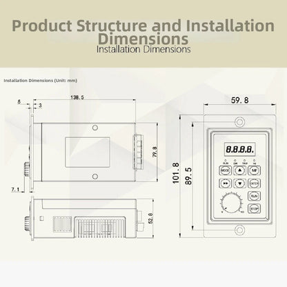 0.75KW Inverter 220V 1-Phase to 3-Phase with Comprehensive Protection