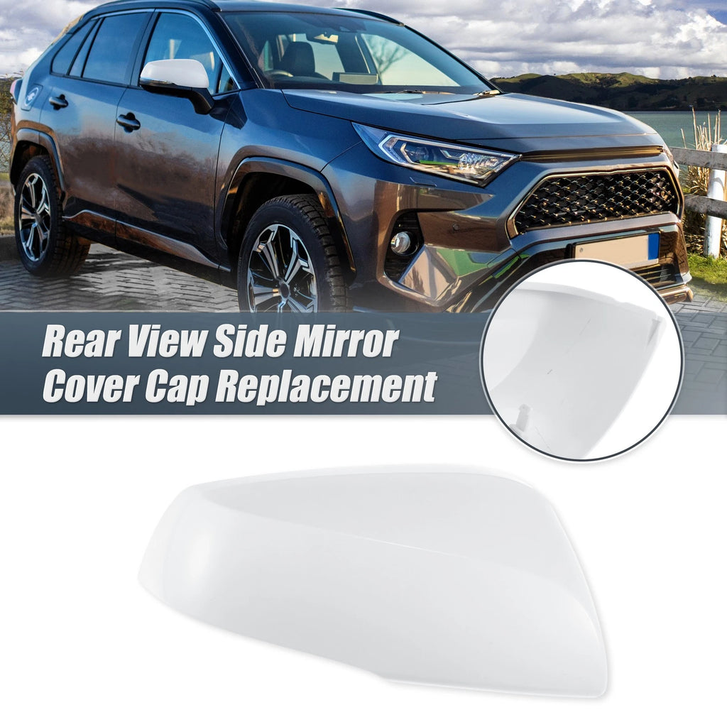 Right Side Mirror Cover Cap Replacement White for Toyota RAV4 (2019–2023)