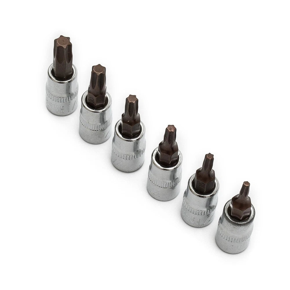 Set of 6 Bit Socket Repair Screwdriver Tools 1/4 Inch Shank 6.35mm